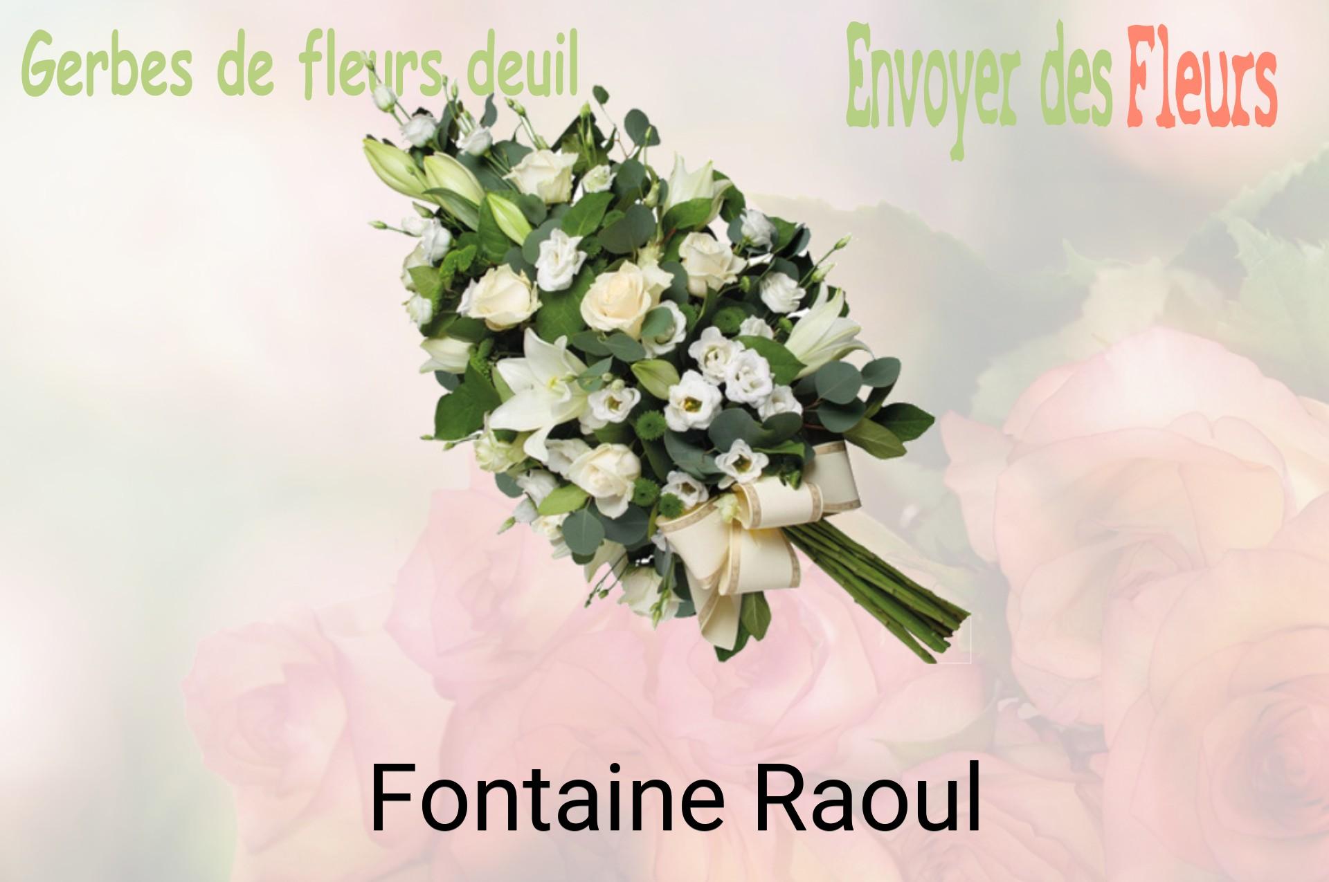 Gerbe de fleurs de deuil livrée à Fontaine-Raoul